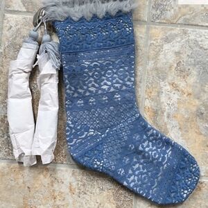 #272 Free People Blue Stocking with Tassels
